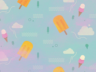 Eerie summer skies illustration pattern popsicles repeat pattern summer texture