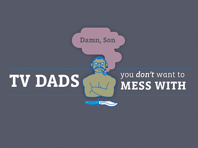 Damn, Son dads fathers day icon illustration promo title tv typography vector