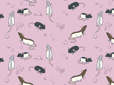 Rat pattern animals pattern rats repeat pattern rodents