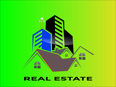 Real estate 3d modern minimalist logo