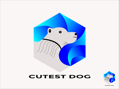 Cutest Dog minimalist modern 3d logo abstract brand identity branding business design graphic design illustration logo n o p q r s t u v w x y z shapes vector