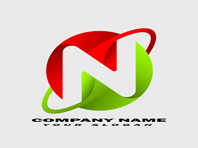 Nasa abstract modern letter logo design