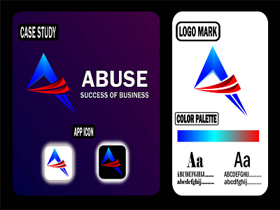 Abuse abstract modern 3d logo design