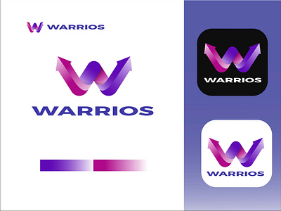 Warrios 3d modern abstract logo design