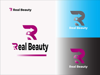 Real Beauty branding 3d modern abstract logo