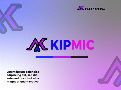 Kipmic branding 3d modern abstract logo design