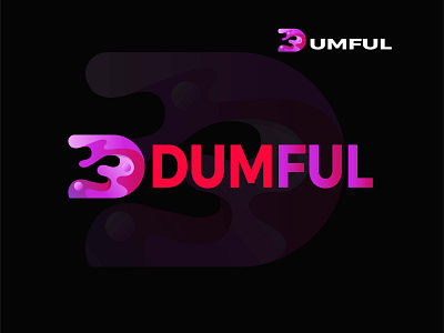 Dumful abstract modern 3d logo design abcdefghijklmnopqrstuvwxyz abstract brand identity branding design graphic design logo vector