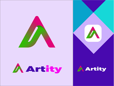 Artity branding 3d modern abstract logo design