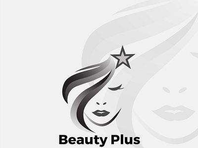 Beauty Plus 3d modern abstract letter logo design