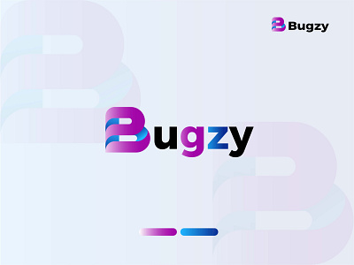 Bugzy branding 3d modern abstract logo design