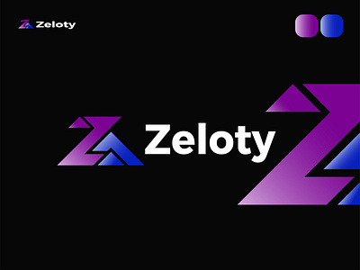 Zeloty branding 3d modern abstract letter logo design