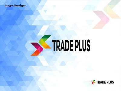 Trade plus branding 3d modern abstract letter logo design