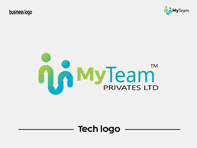 My team branding 3d modern abstract letter logo design logo business