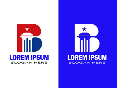B branding 3d modern abstract letter logo design logo for