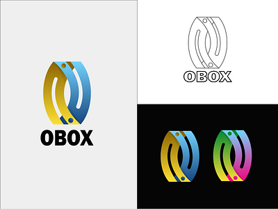 Obox branding 3d modern abstract letter logo design logo business