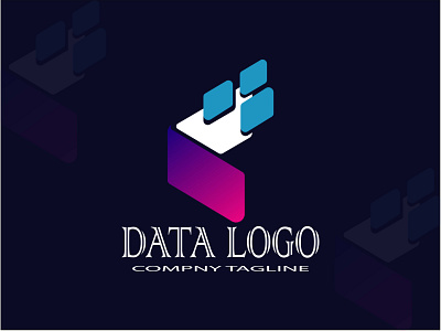 Data logo branding 3d modern abstract letter logo design logo business
