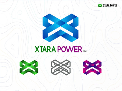 Xtara power branding 3d modern abstract letter logo design logo business
