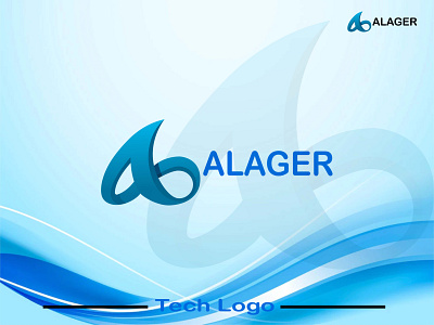Alager branding 3d modern abstract letter logo design logo business