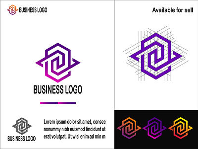 Business logo branding 3d modern abstract letter logo design