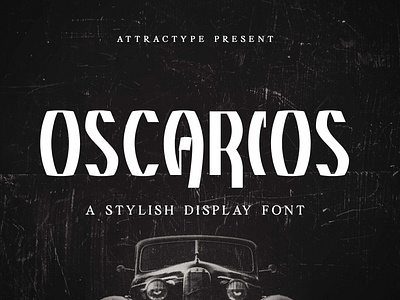 Oscarios A Stylish Display Font branding business card craft design display font elegant fonts free font label font logo otomotive sport stationery stylish technology