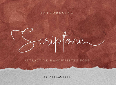 Scriptone - Attractive Handwritten Font alternate attractive beauty branding craft elegant fonts free font handwritte label ligature logo mockup script swash wedding