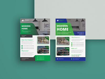 Real Estate Modern Home Sale Flyer a4 branding business company corporate design flyer flyer design graphic design home flyer illustration logo modern new design print ready professional real estate ui