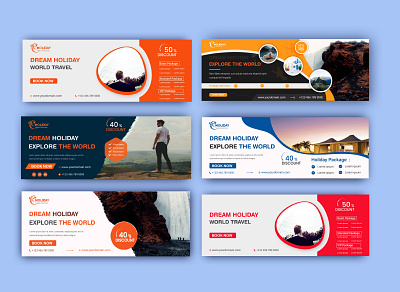 Dream Holiday Facebook, Instagram, LinkedIn Cover Banner Design adventurous banner branding business corporate design graphic design illustration instagram banner template