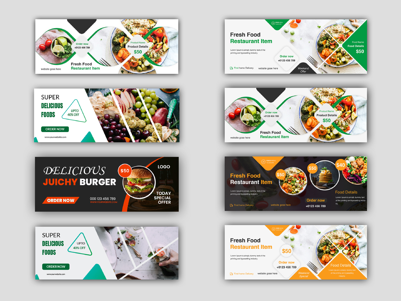 Fresh Healthy food Facebook cover design by shahjalal on Dribbble