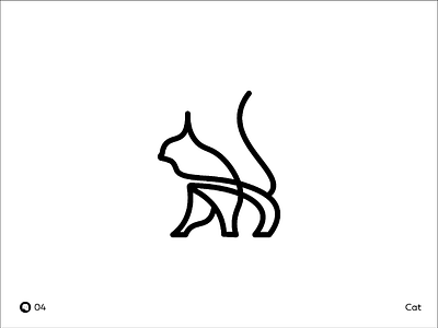 Day 04 | Cat art black branding cat debut flat icon illustrations logo logo designer mark