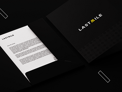 LastMile Company Folder abstract black branding design flat icon illustration logo minimal vector