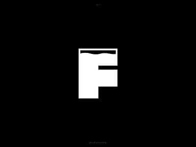 06 F abstract branding flat icon illustration logo minimal typography ui vector