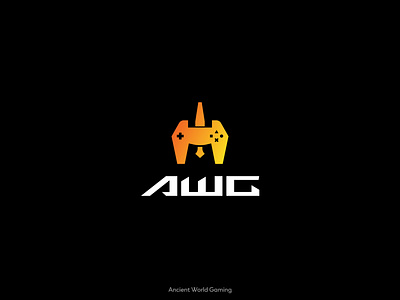 AWG | Ancient World Gaming abstract black branding design flat icon illustration logo minimal vector