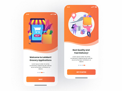 LokMart - Grocery Mobile App UI