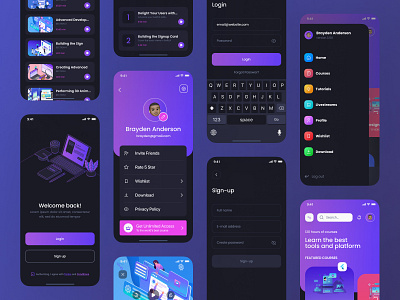 Online Learn Course Mobile App UI by Chirag Vadukia on Dribbble