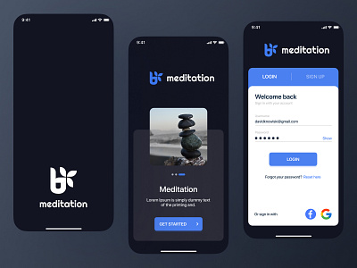 Meditation - Mobile App UI android clean figma app design ios iphone meditation music design player podcast sleep sound ui mobile uidesign uikit uiux uiuxdesign userinterface