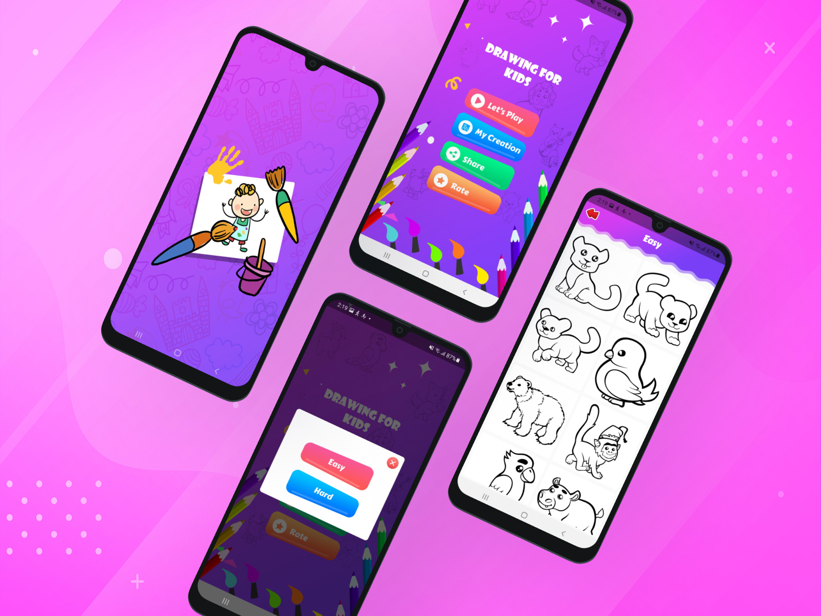 Kids Drawing Mobile App UI by Chirag Vadukia on Dribbble