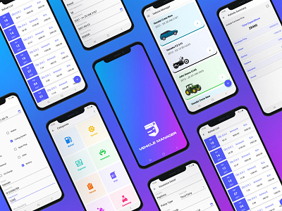 Vehicle Manager Mobile App UI