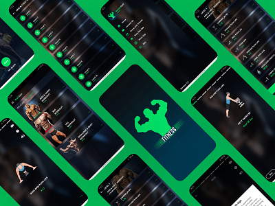 Fitness Workout & Body Building Mobile App UI