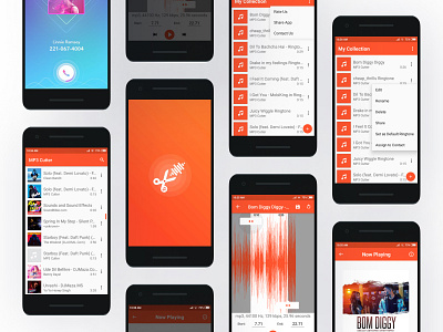 Mp3 Cutter & Ringtone Maker Mobile App UI