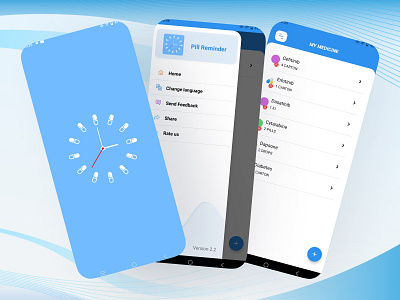 Pill Medicine Reminder Mobile App UI