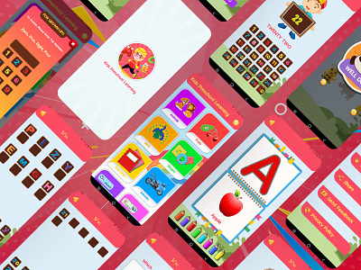 Kids Preschool Learning Mobile App UI