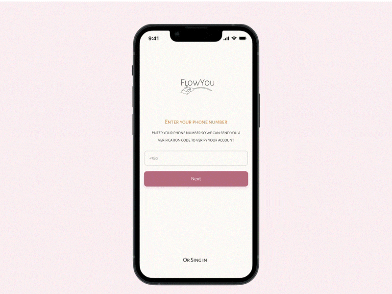 Design and prototyping of the registration screen.