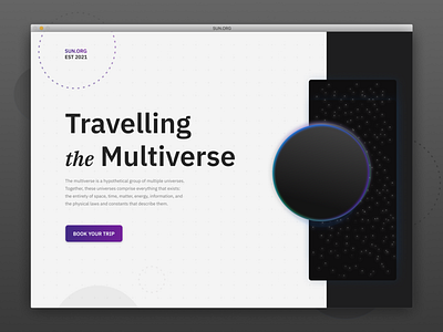 Book your trip ibm plex shiftnudge space travel travel agency typography ui universe web website