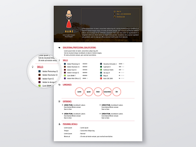 Awesome Flat Vector Banner Resume