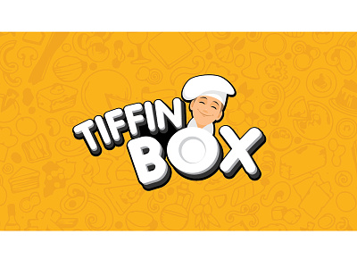 Logo Tiffin Box aswesome character flat hotel hotel logo logo tiffin box vector