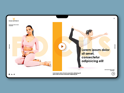 Landing Page - Yoga UI Design awesome awesome design background clean ui colorful dashboad flat focus ipad logo responsive design simple ux design vector yoga