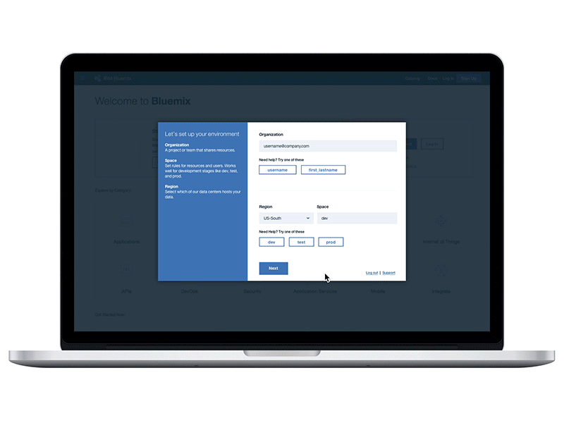 Onboarding interaction