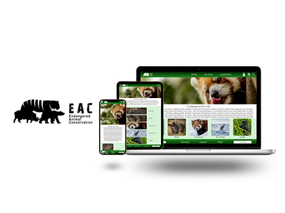 EAC- A Responsive Website & App for Endangered Animals design ui ux website