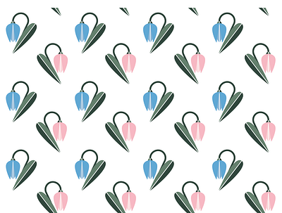 Tulip pattern flowers graphic design illustration pattern typography vector