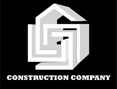 CC logo black n white logo construction company logo real estate vetore